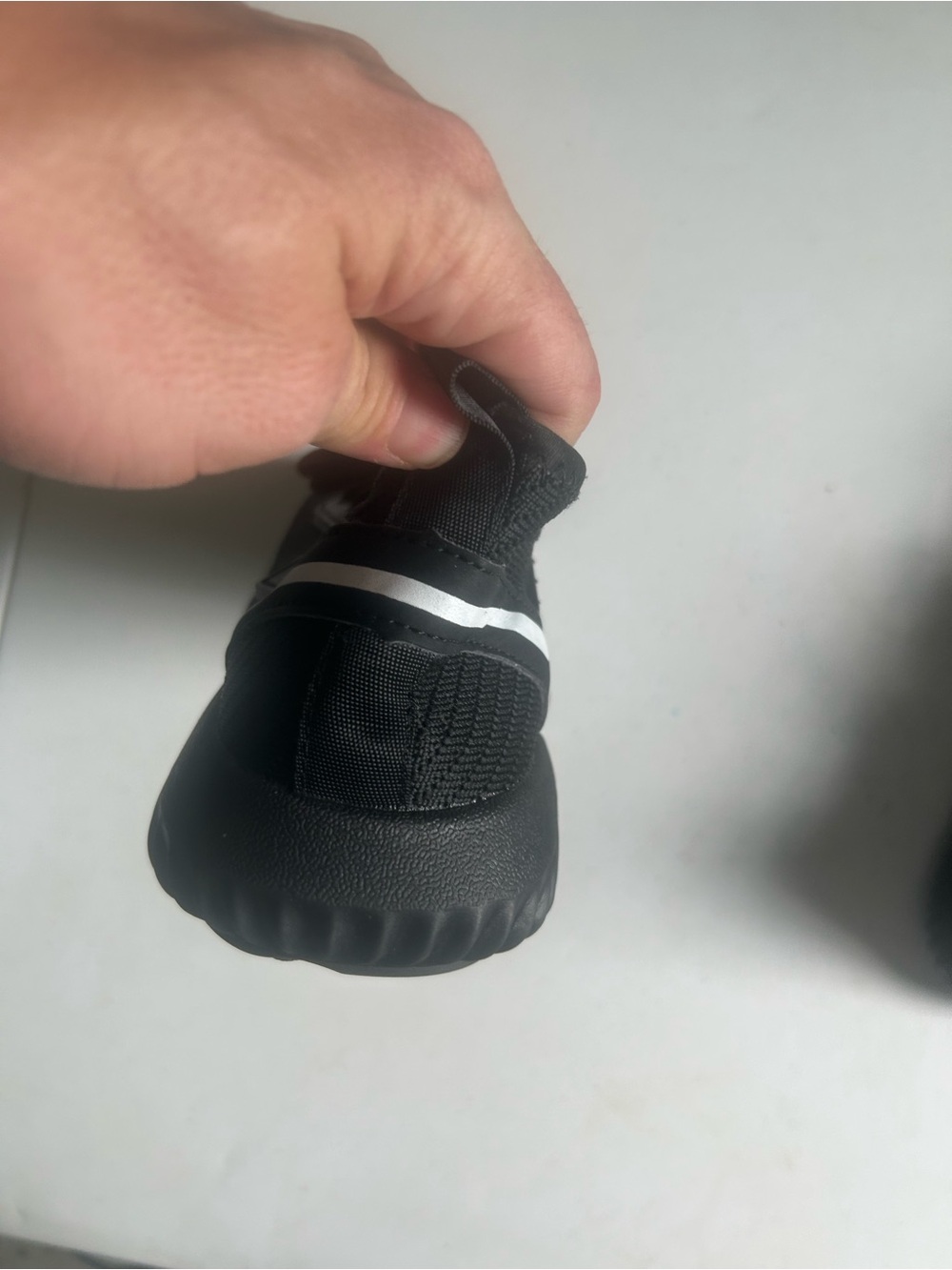 Men's Black Knit Sneakers with Red Detail - Picture 7 of 12